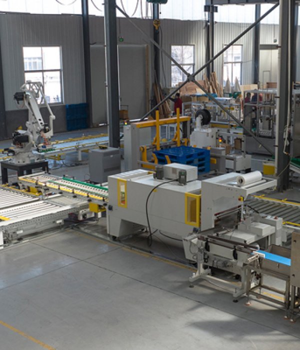 燃料棒自動(dòng)套膜收縮碼垛包裝線